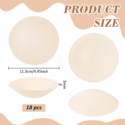 9 Pairs Polyester Round Bra Pads Inserts FIND-BC0019-24A-1