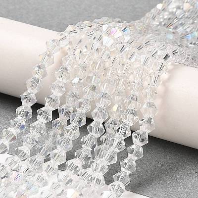 Transparent Electroplate Glass Beads Strands EGLA-A039-T2mm-B13-1