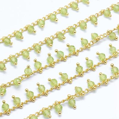 Natural Peridot Handmade Beaded Chains CHC-P003-11L-1