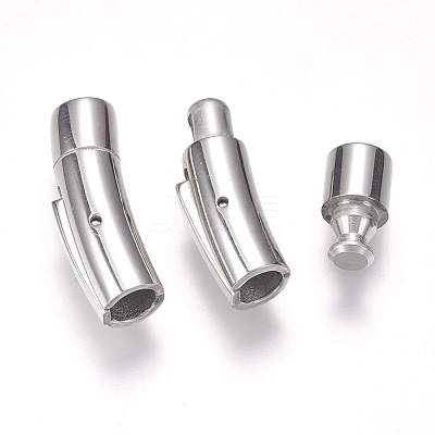 Tarnish Resistant 304 Stainless Steel Bayonet Clasps STAS-O114-053P-A-1