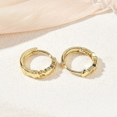 Brass Hoop Earrings KK-CBA30C7-16G-1
