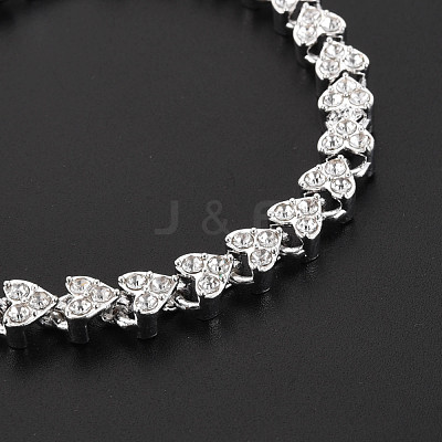 Crystal Rhinestone Tennis Bracelet BJEW-N015-014S-1