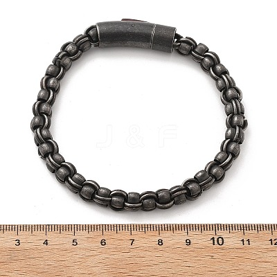 304 Stainless Steel Link Chain Bracelets for Women Men BJEW-A031-04C-AS-1