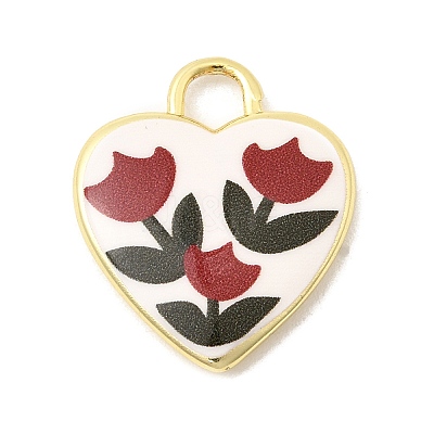 Printed Brass Pendants KK-K274-08G-12-1