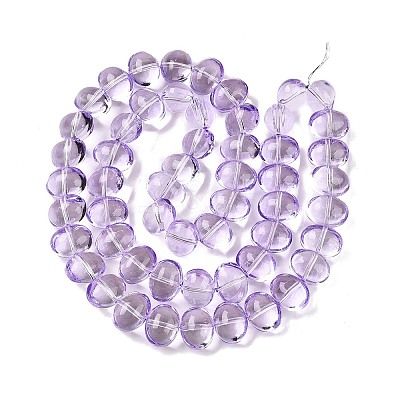 Transparent Electroplate Glass Beads Strands EGLA-N012-06B-1