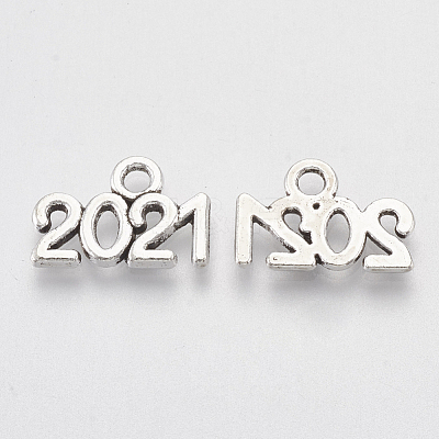 Tibetan Style Alloy Charms TIBE-T010-36AS-RS-1