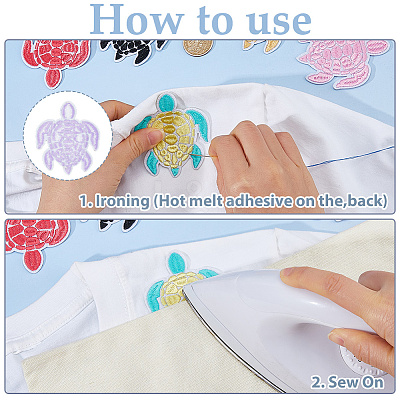 12Pcs Polyester Clothing Pathces DIY-WH0750-405-1