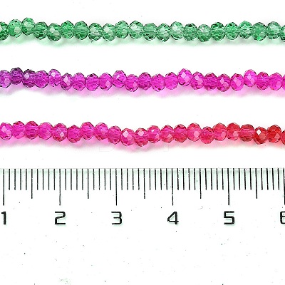 Transparent Painted Glass Beads Strands X1-DGLA-A034-T2mm-A24-1