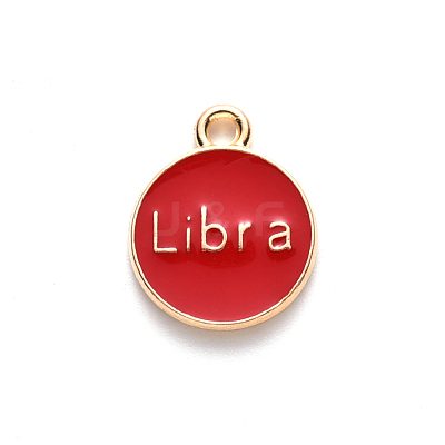 Alloy Enamel Pendants X-ENAM-S124-01B-07K-1