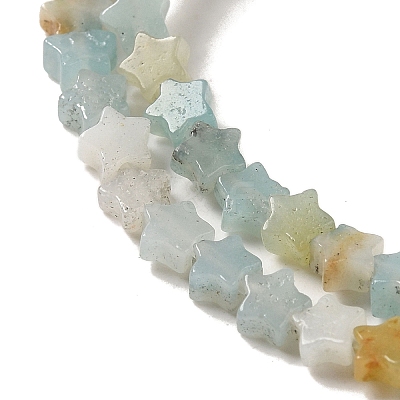 Natural Flower Amazonite Beads Strands G-G085-B09-01-1