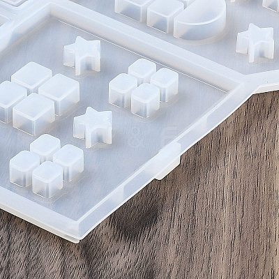 Patchwork House Christmas DIY Pendant Decoration Silicone Molds DIY-M057-01A-1