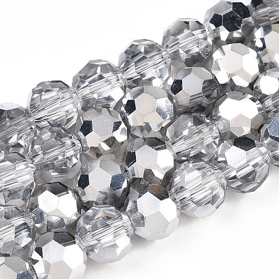 Transparent Electroplate Glass Beads Strands LS-EGLA-A035-T8mm-M01-1
