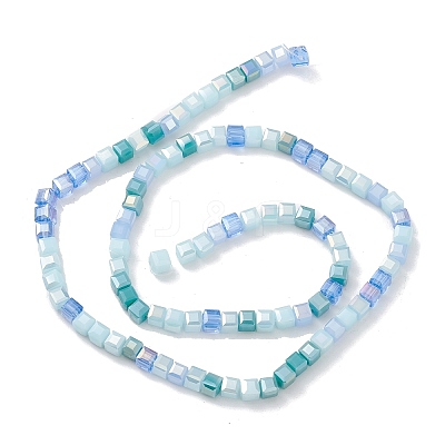 Gradient Color Electroplate Glass Bead Strands GLAA-E042-05A-1