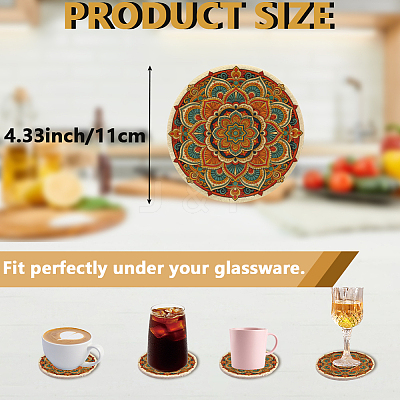6Pcs Cotton Woven Coasters AJEW-WH20226-003-1