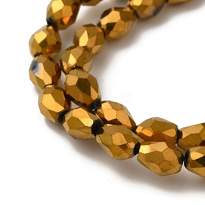 Electroplate Glass Beads Strands X-EGLA-D017-7x5mm-3-1