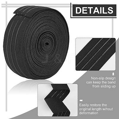 16 Yards 2 Colors Polyester Elastic Ribbon EC-PH0001-27-1