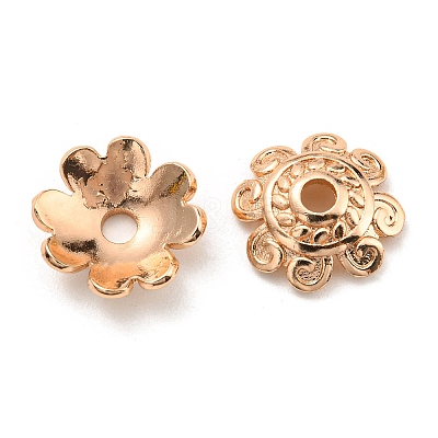 Rack Plating Brass Bead Cap KK-F856-02B-RG-1
