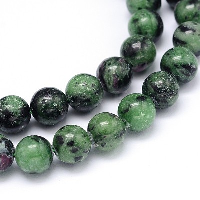 Round Natural Ruby in Zoisite Bead Strands X-G-F222-11-6mm-1