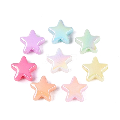 Luminous Opaque UV Plating Acrylic Beads OACR-Q204-22-1