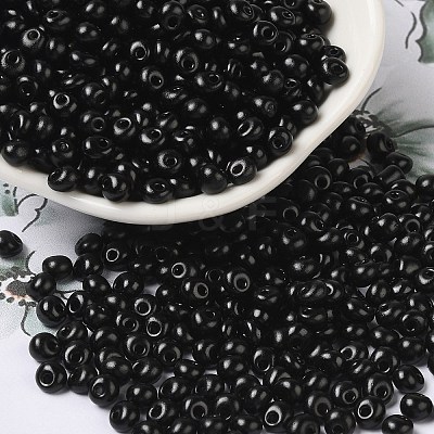 6/0 Opaque Baking Paint Glass Seed Beads SEED-M012-02A-12-1