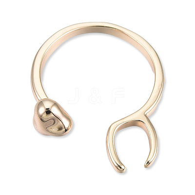 Brass Open Cuff Ring Cadmium Free & Nickel Free & Lead Free RJEW-N039-04LG-1