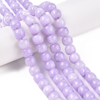 Dyed Natural White Jade Beads Strands G-T138-S18-1
