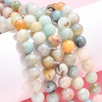 Natural Flower Amazonite Beads X-Z26N5017-1