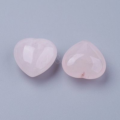 Natural Rose Quartz Heart Palm Stone X-DJEW-P009-01B-1
