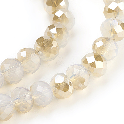 Electroplate Glass Beads Strands GLAA-K027-HR-A01-1