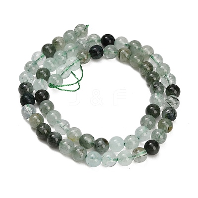 Natural Green Rutilated Quartz Beads Strands GG-CBAC678-A01-6mm-1