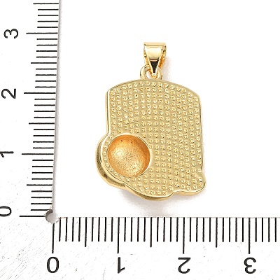 Brass Enamel Pendants KK-P352-05C-G-1