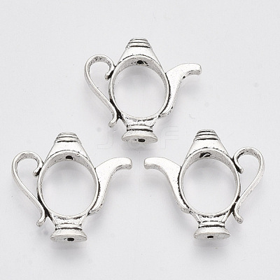 Tibetan Style Alloy Bead Frame TIBEB-N005-02AS-RS-1