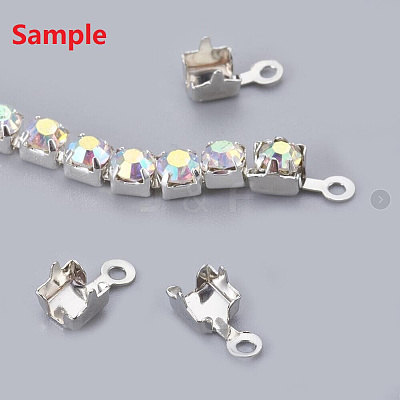 Brass Rhinestone Strass Chains CHC-T001-SS14-02C-1