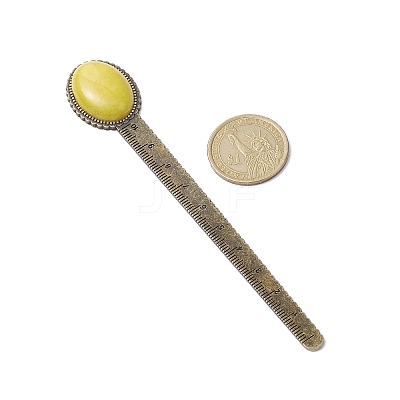 Tibetan Style Alloy Bookmark Rulers AJEW-JK00262-01-1