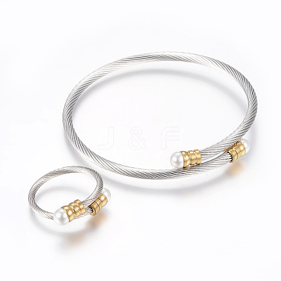 304 Stainless Steel Jewelry Sets BJEW-H123-06GP-1
