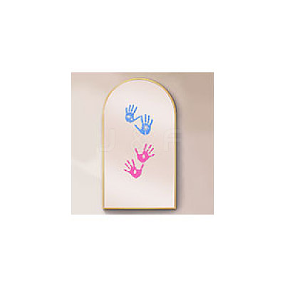 Waterproof Reflective Plastic Mirror Stickers DIY-WH0668-009-1