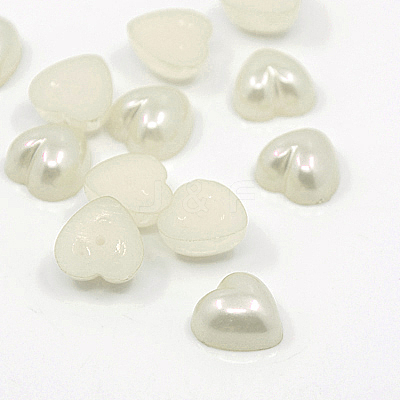 Acrylic Imitation Pearl Cabochons MACR-F022-22-1