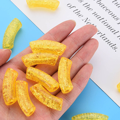 Transparent Crackle Acrylic Beads CACR-S009-001B-N81-1