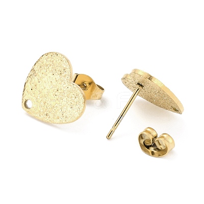 Ion Plating(IP) 304 Stainless Steel Stud Earring Findings STAS-I183-02B-G-1