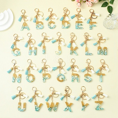 Transparent Epoxy Resin Pendant Keychains KEYC-FS00022-15-1