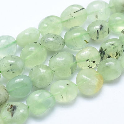 Natural Prehnite Beads Strands X-G-E483-71-1
