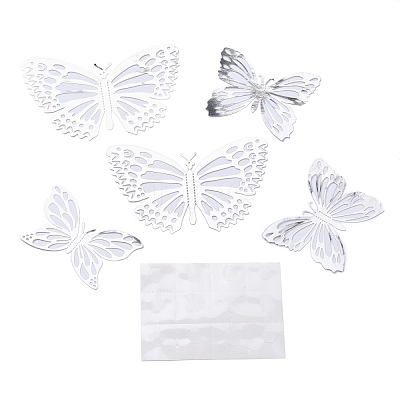 3 Sets 3 Style 3D Acrylic Mirrors Wall Stickers DIY-AR0001-93-1