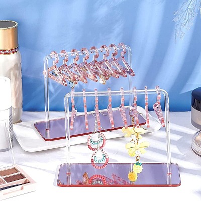 2 Sets Acrylic Earring Display Stands EDIS-PH0001-91-WH-1