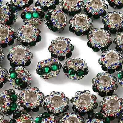 Sparkling Acrylic Rhinestone Round Beads OACR-NH0002-01A-06-1