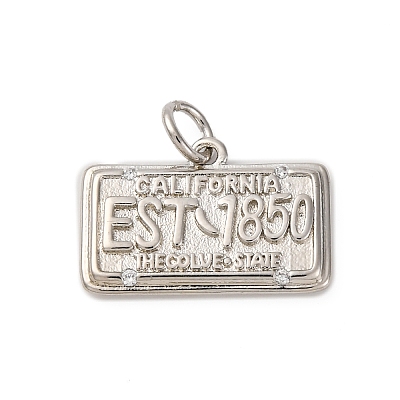 Brass Micro Pave Cubic Zirconia Pendants KK-P308-36P-1