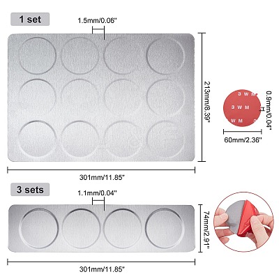 4 Sets 2 Style 430 Stainless Steel Base FIND-CA0003-42-1