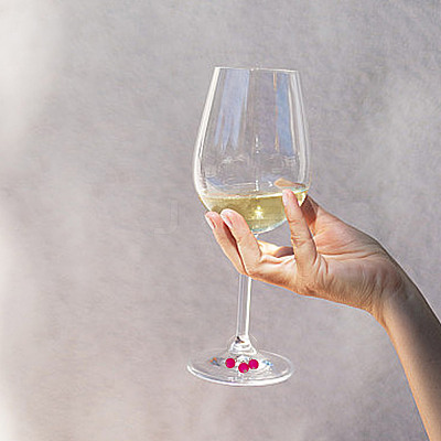 48Pcs 24 Colors Brass Wine Glass Charms AJEW-GO00008-1