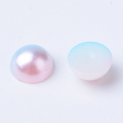 Imitation Pearl Acrylic Cabochons OACR-R063-5mm-02-1