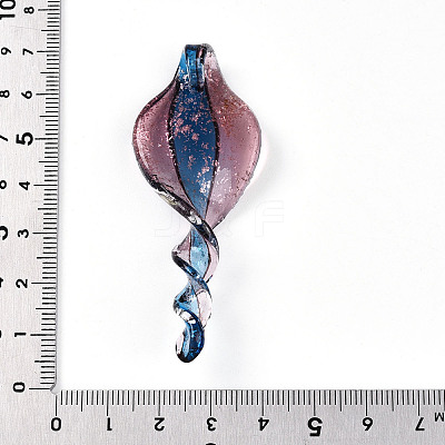 Handmade Gold Sand Lampwork Big Pendants LAMP-T023-09D-1