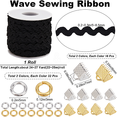1 Strand Wave Bending Fringe Trim FIND-GF0006-65C-1
